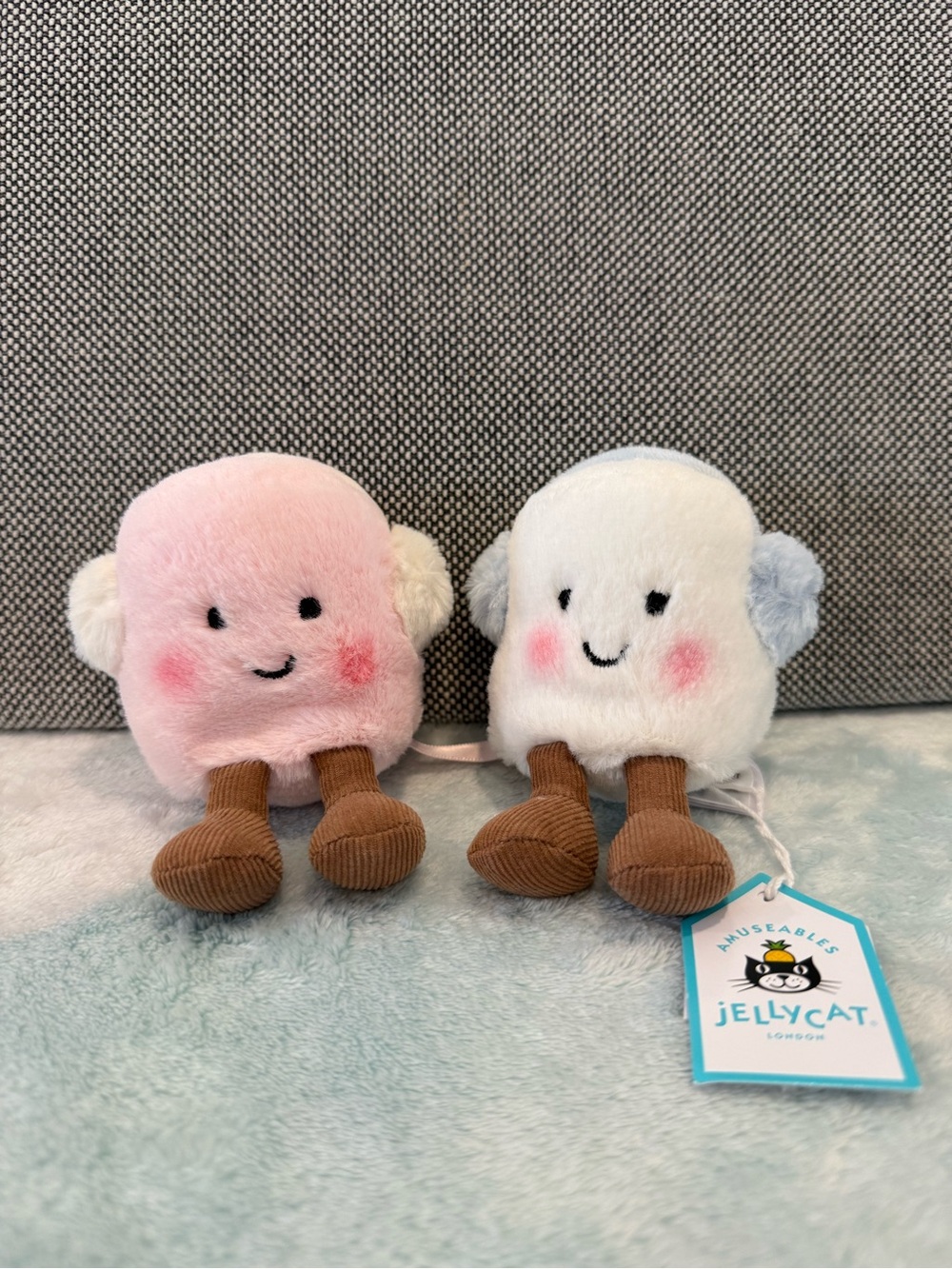 Jellycat Amuseables Toastie Pink and White Marshmallows